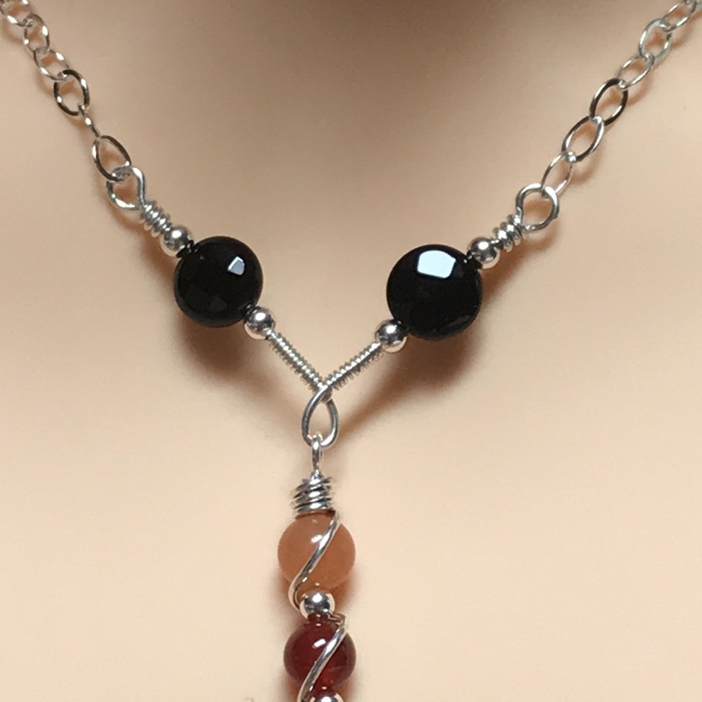 Solar Eclipse- Onyx, Red Agate,Orange Aventurine … - image 7